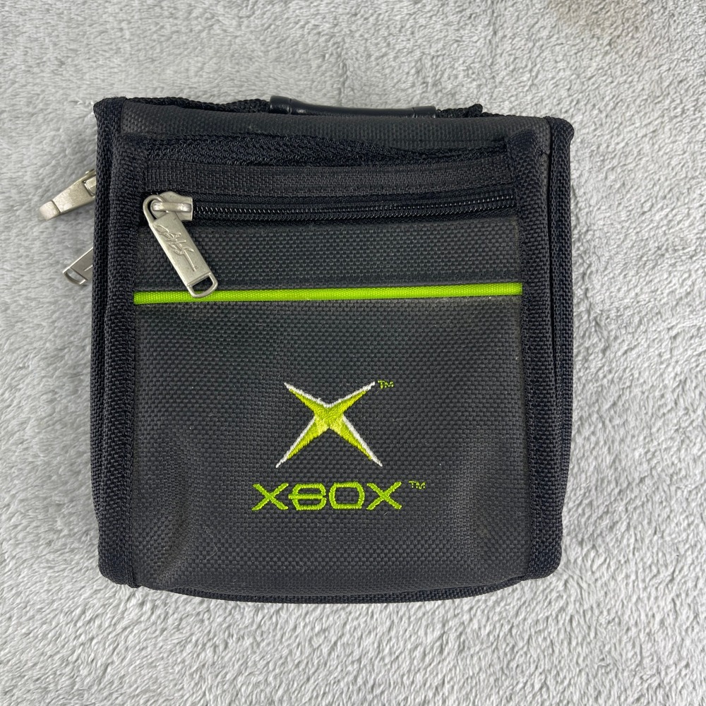 Xbox CD DVD Storage Case Black Original Xbox Logo Game Holder Binder Y2k